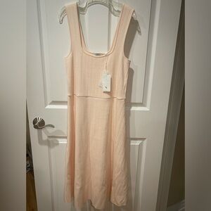 Vince ribbed sweetheart neck tank dress